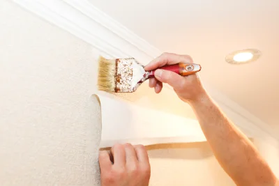 Pose de papier peint à Bidon — revêtements muraux et toiles de verre
